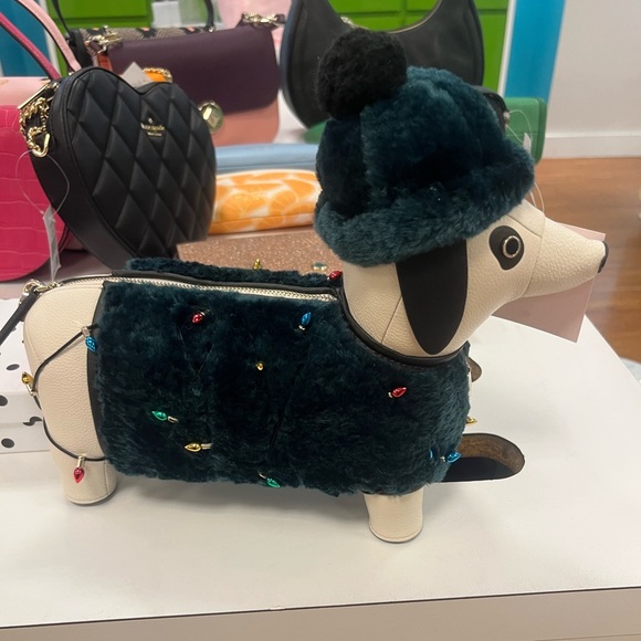 ♠️New Kate Spade Holiday Claude Dachshund Dog Crossbody Bag - Picture 3 of 8